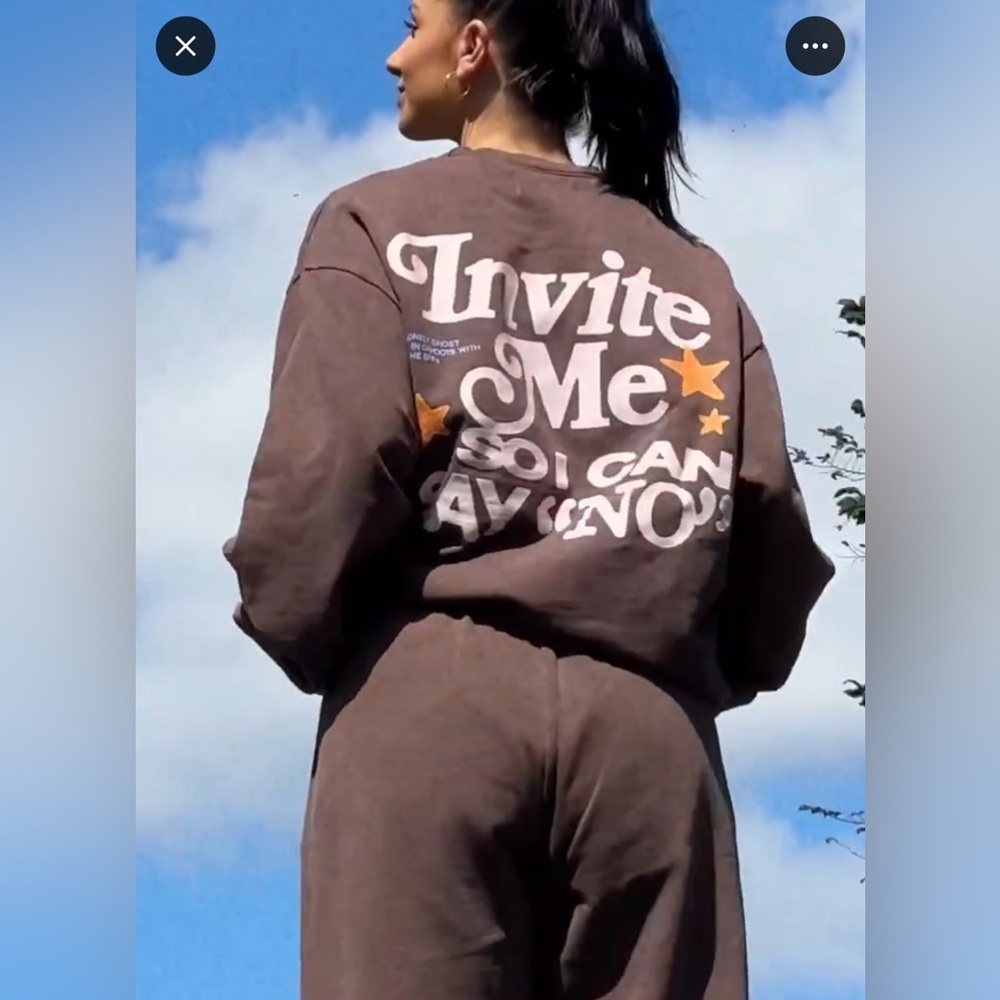 NWOT Lonely Ghost X BFFs invite me so I can say no crewneck